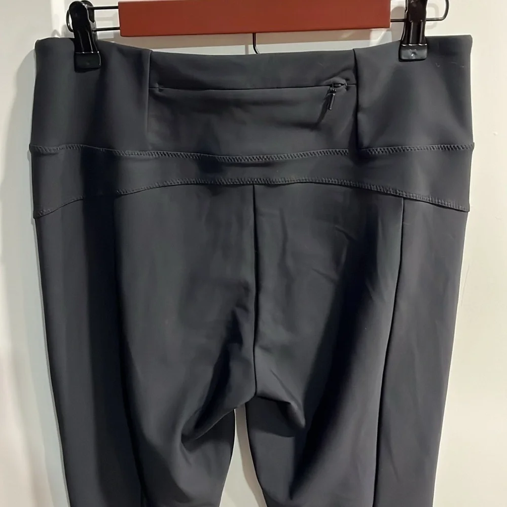 Athleta Pants Stellar Tight Black Side Zippers Stretch Knit Skinny Pant EUC - Picture 9 of 13
